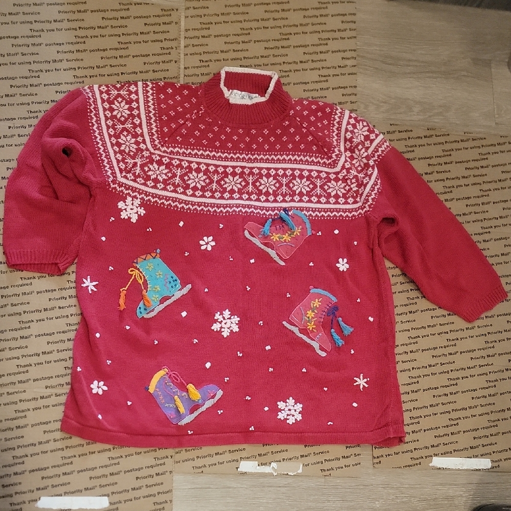Victoria Jones Woman Red Turtleneck Sweater